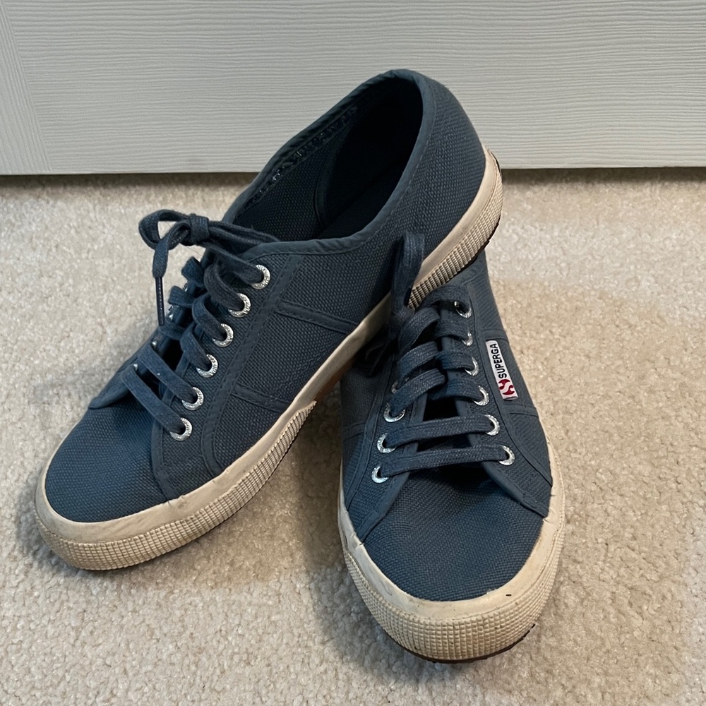 Superga Dark Blue Canvas Sneakers